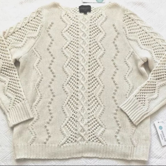 Absolutely Creative Worldwide Sweaters - Ivanya Pearl Detail Sweater Cream 1X Stitch Fix